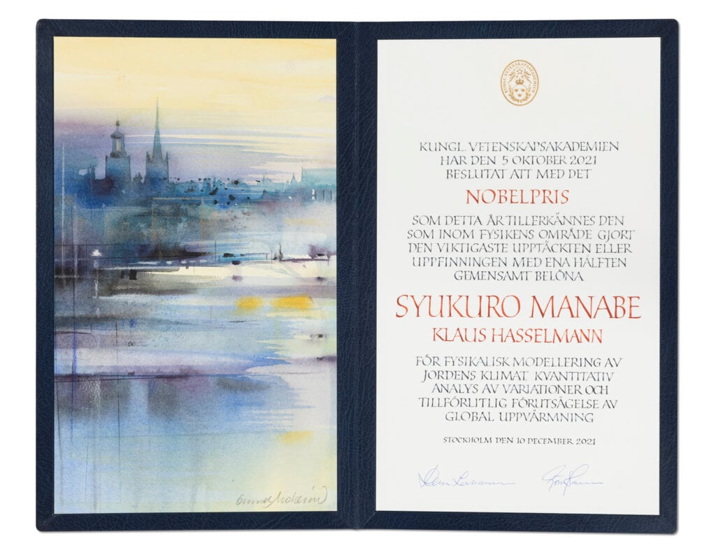 Syukuro Manabe diploma