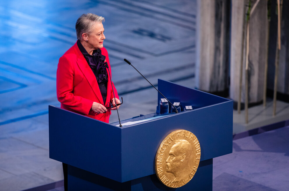 Presentation speech by Berit Reiss-Andersen.