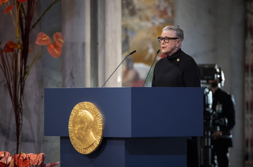 Presentation speech by Berit Reiss-Andersen.