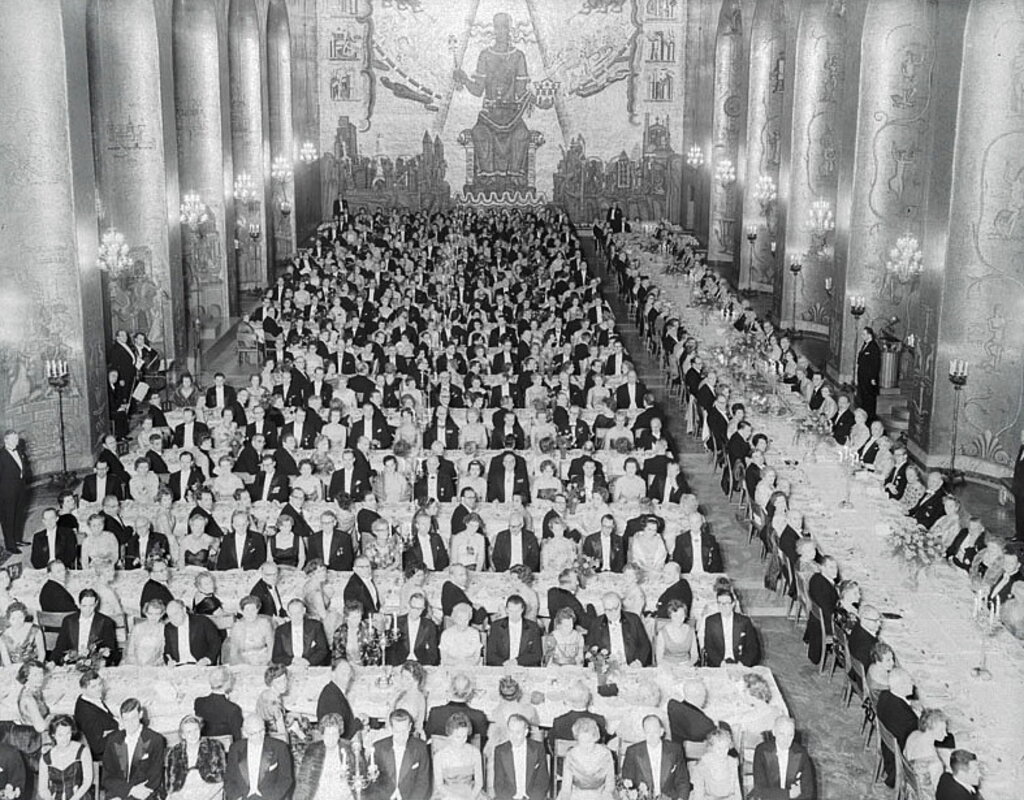 Nobelmiddag i Gyllene salen 1950
