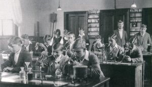 Pupils in a chemistry class